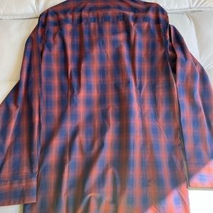 Bar III long sleeve blue red men’s shirt size: 15 1/2